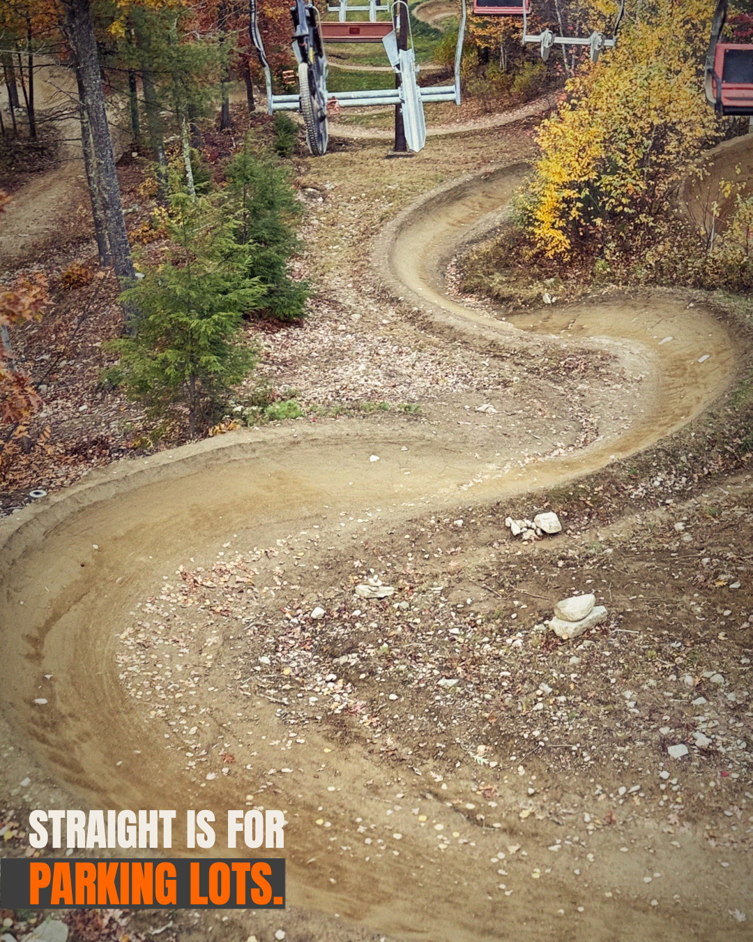 Post: Straight is for parking lots